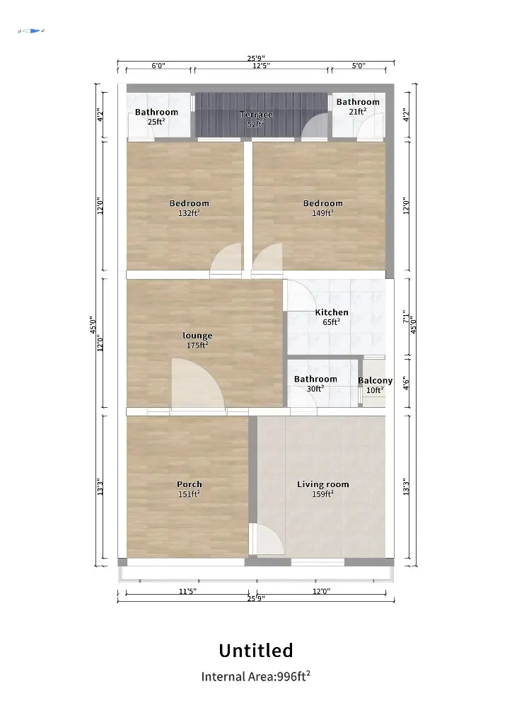 5 Marla house Drawing